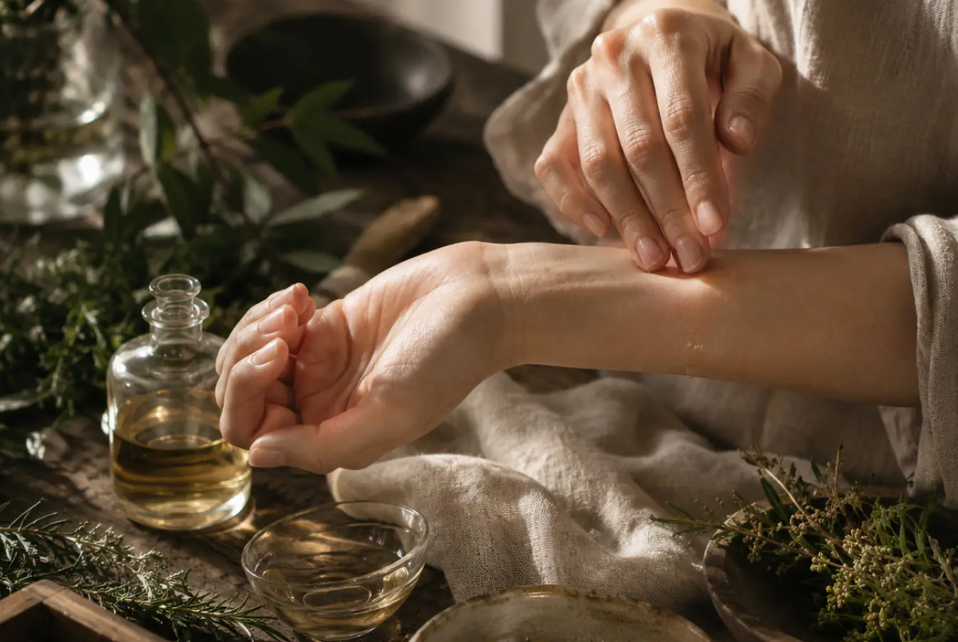 A quiet botanical care ritual